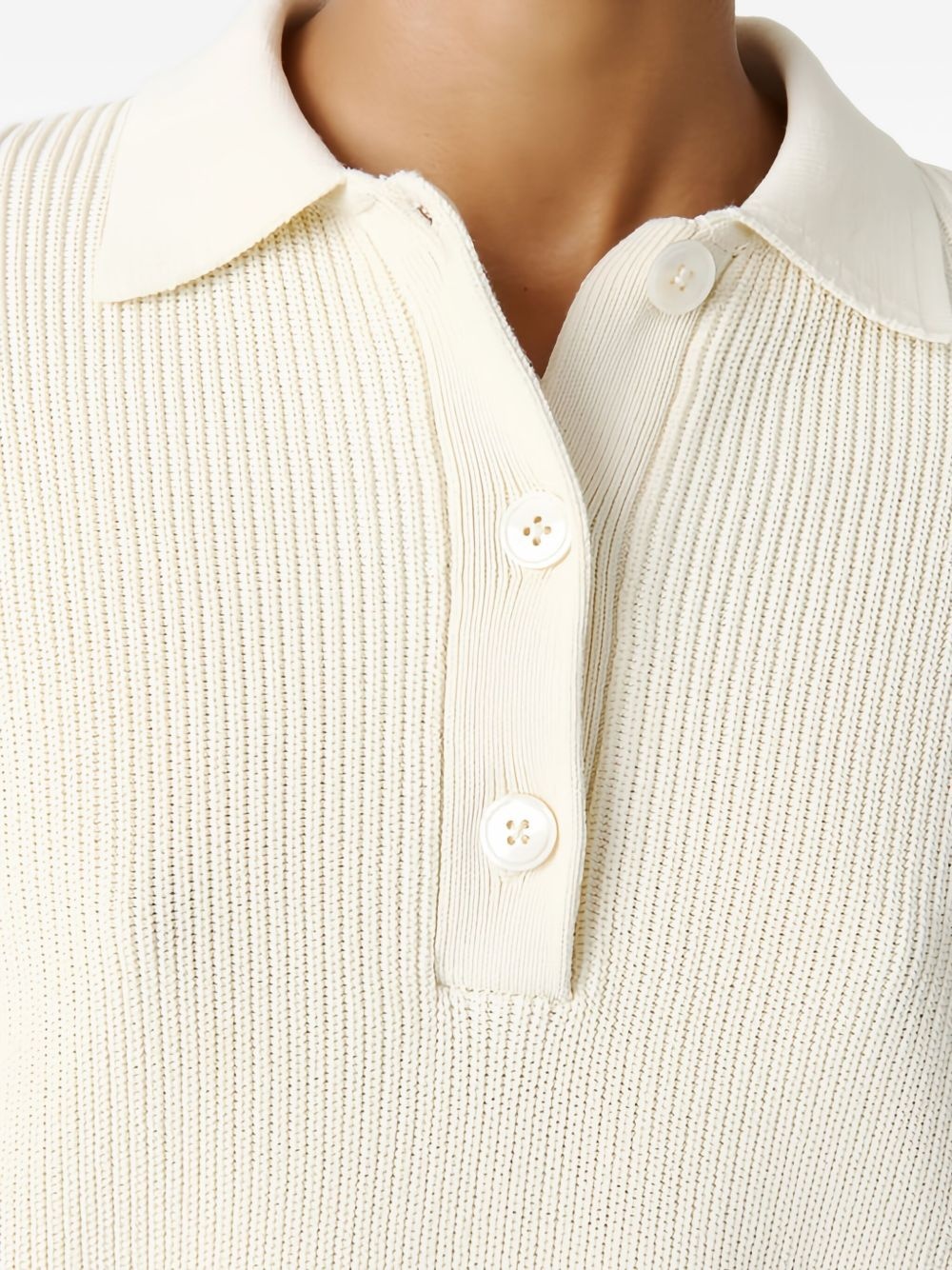 ribbed polo top - 4