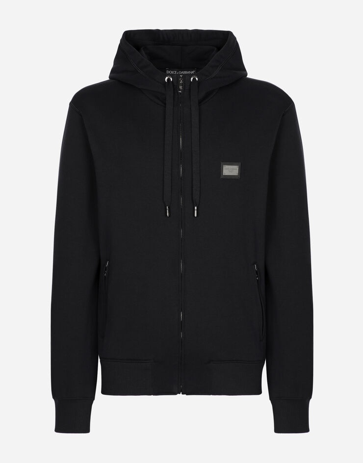 Jersey zip-up hoodie - 1