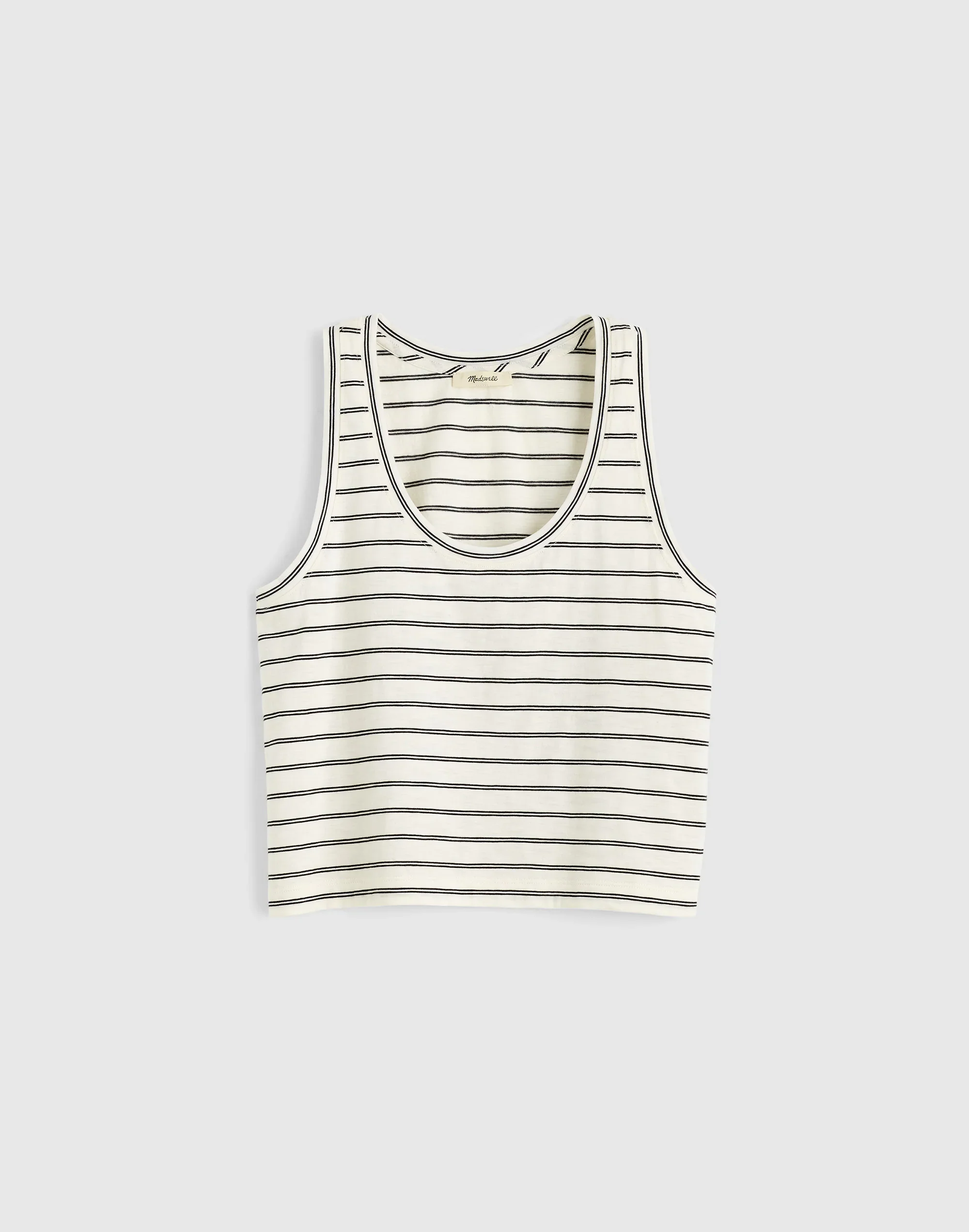 The Easy Crop Scoopneck Tank in Soft Slub - 1