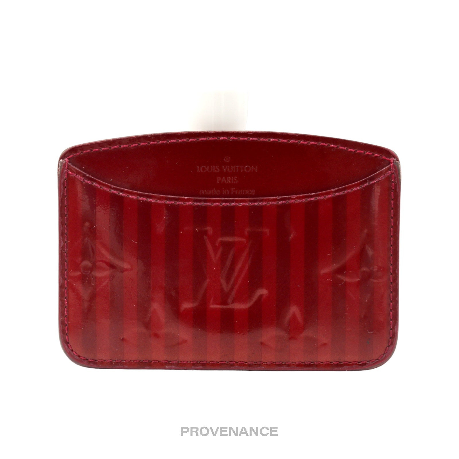 Louis Vuitton Card Wallet -  Red Vernis Rayures - 2