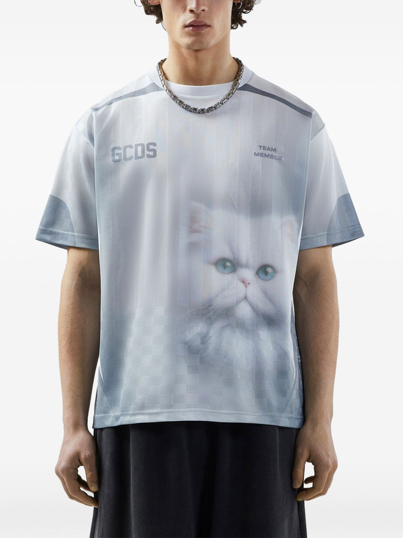 cat-print T-shirt 4
