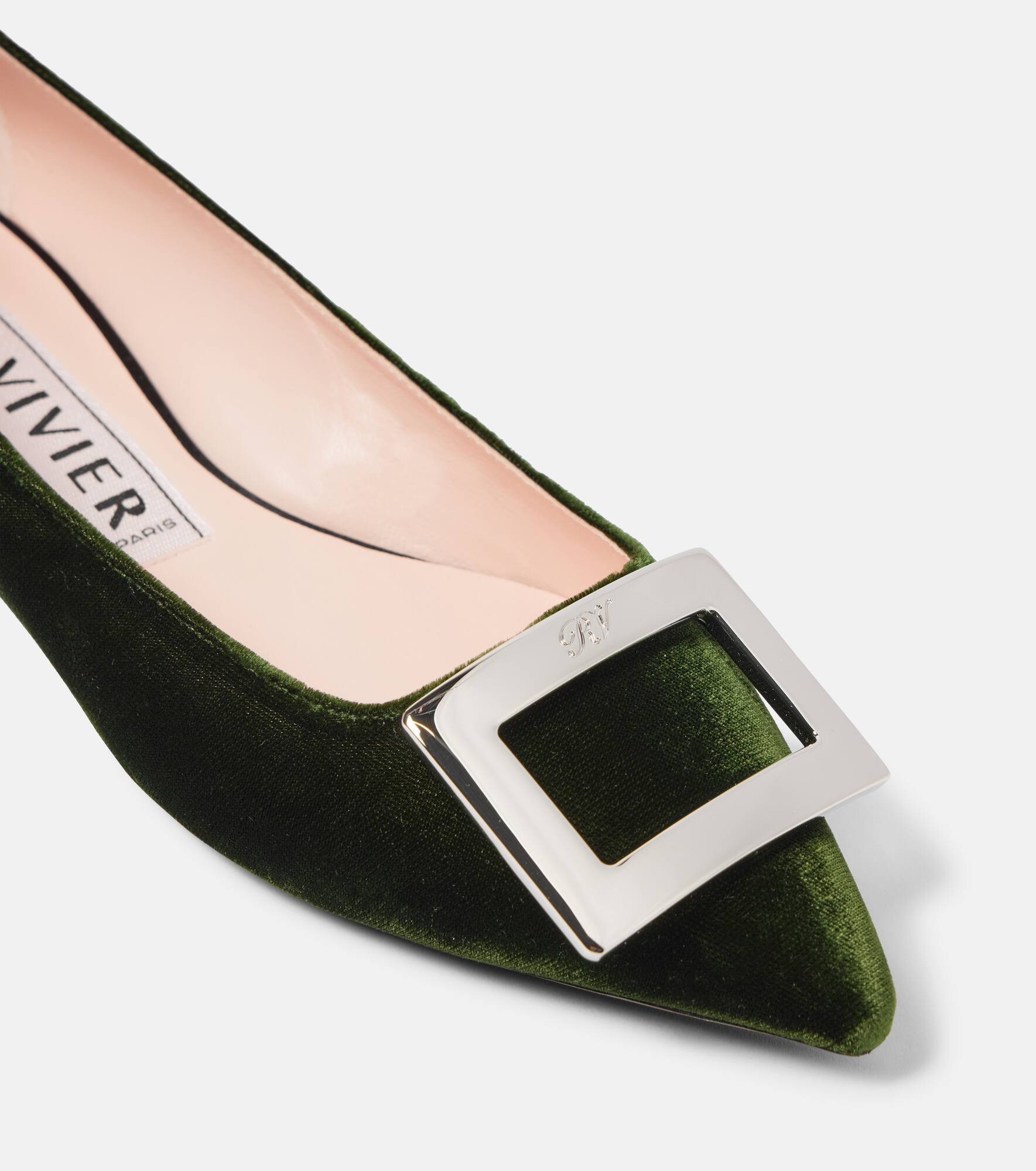 Faux fur-trimmed ballet flats - 5