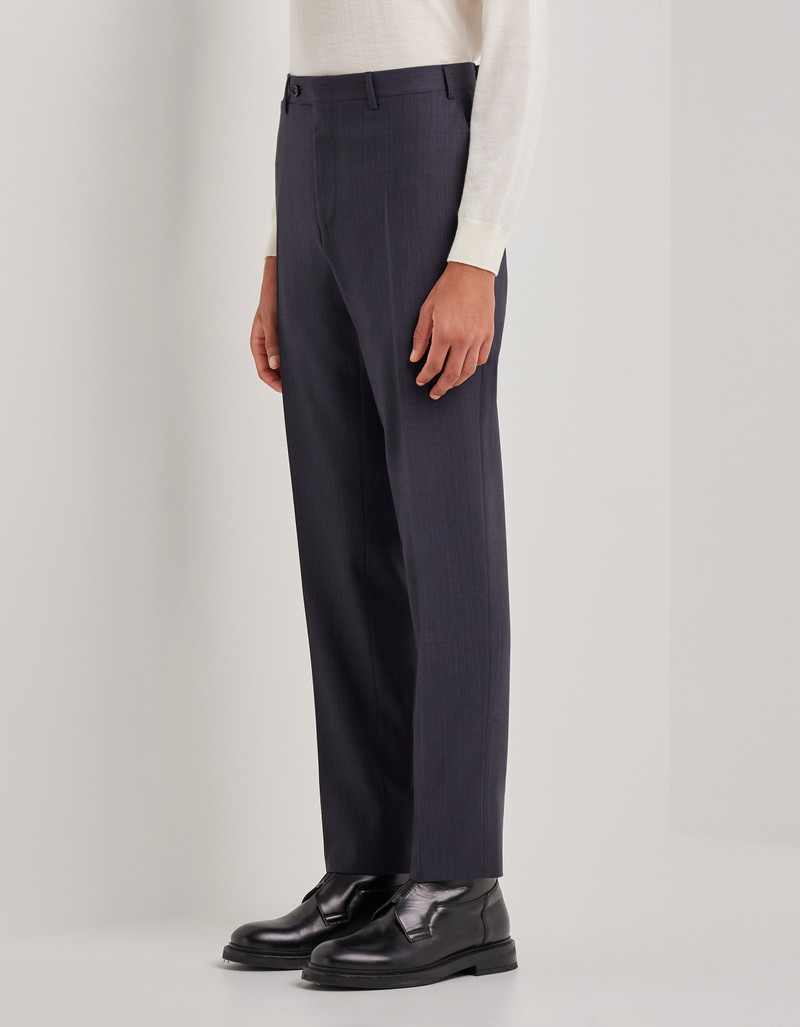 BLUE HIGH-WAISTED IMPECCABILE WOOL PANTS 3