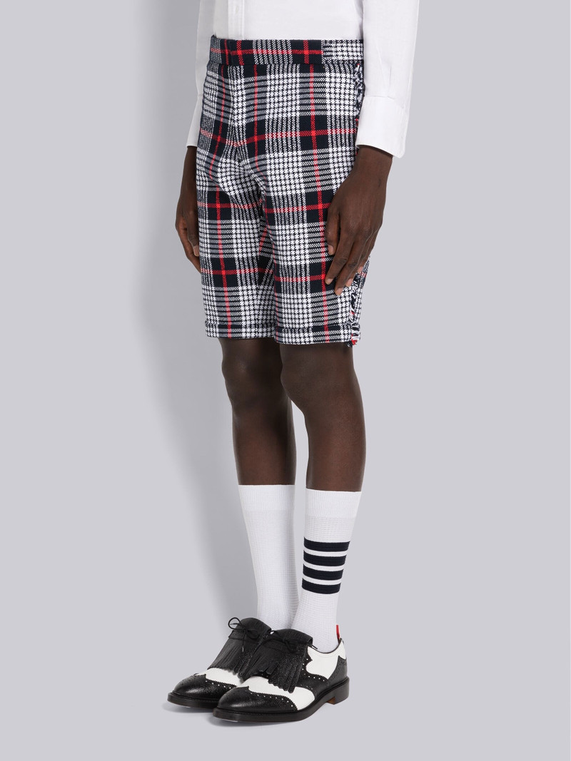 Thom Browne HAIRLINE CHECK SUMMER TWEED LOW RISE SKINNY SHORT outlook