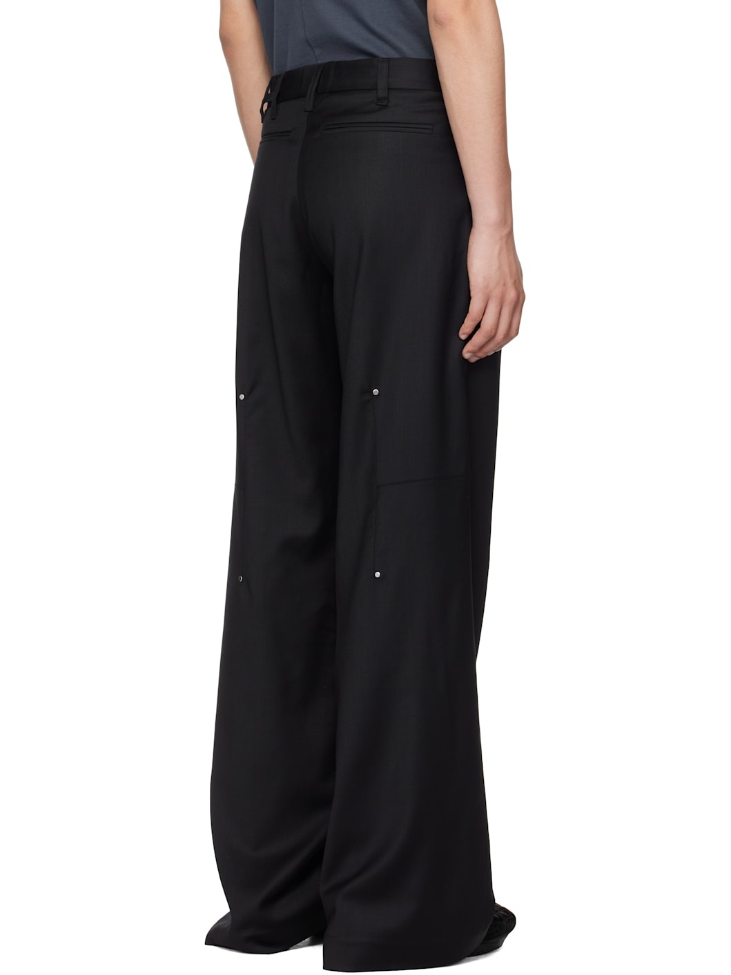 Black Radial Tailored Trousers - 3