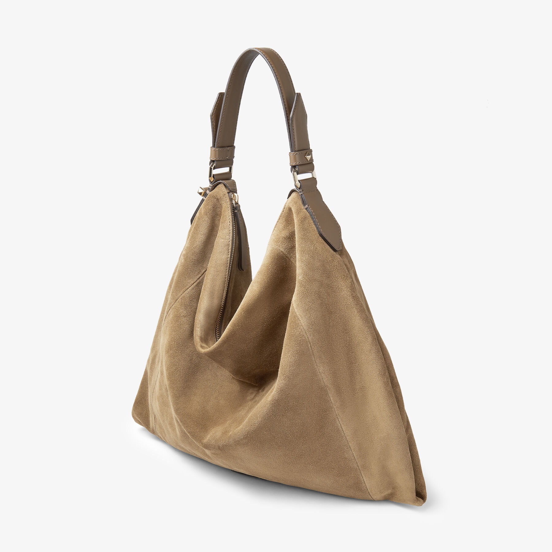 Ana Hobo/s
Caper Green Suede and Smooth Calf Leather Hobo Handbag - 4