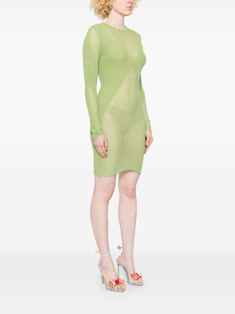 knitted mini dress - 3