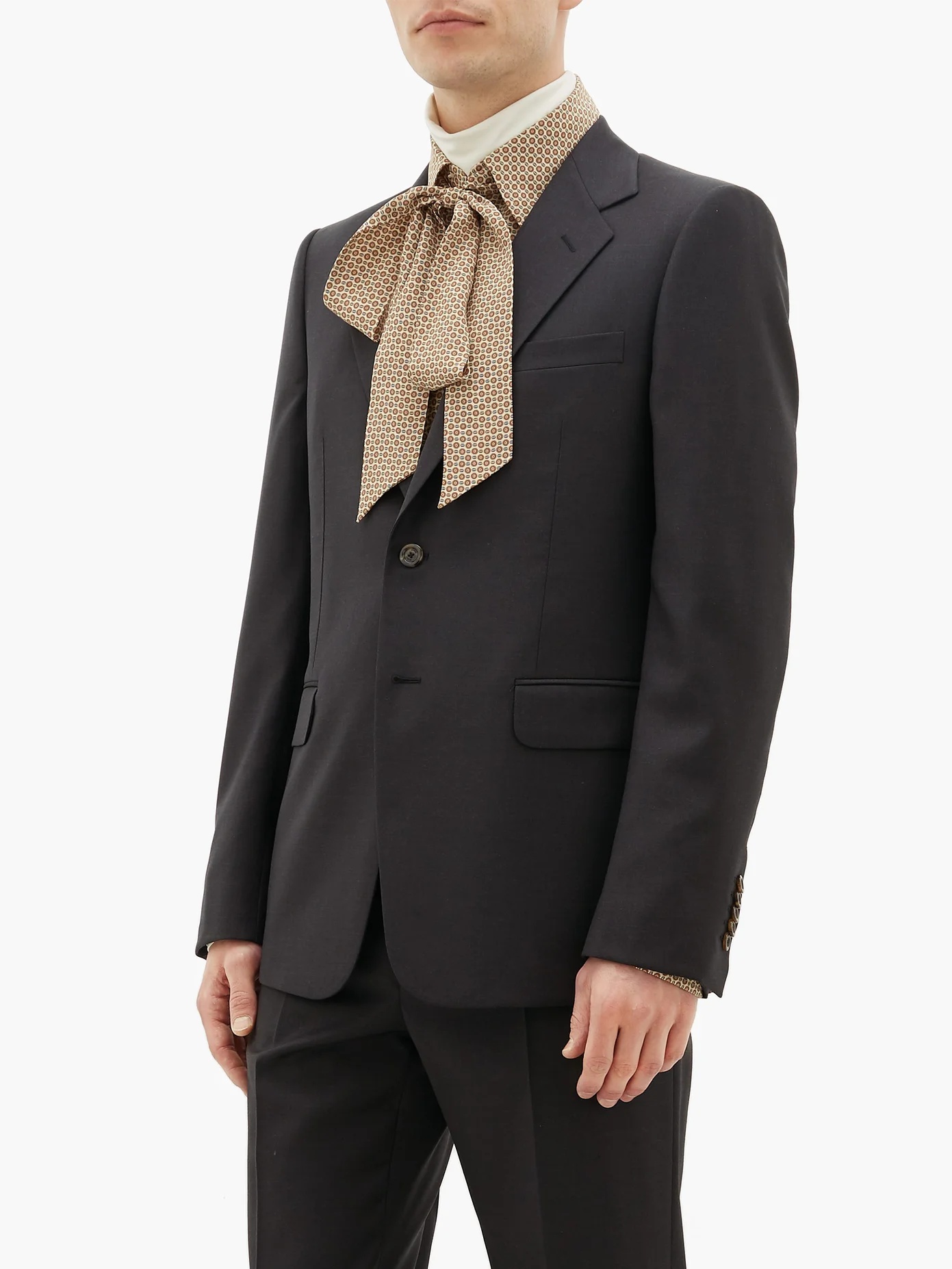 London single-breasted wool-blend suit - 6