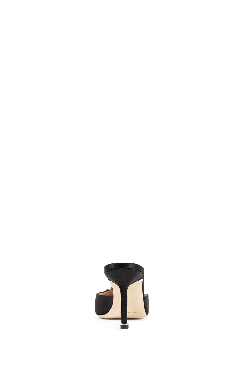 Manolo Blahnik Hangimisu Satin Buckle Mules outlook