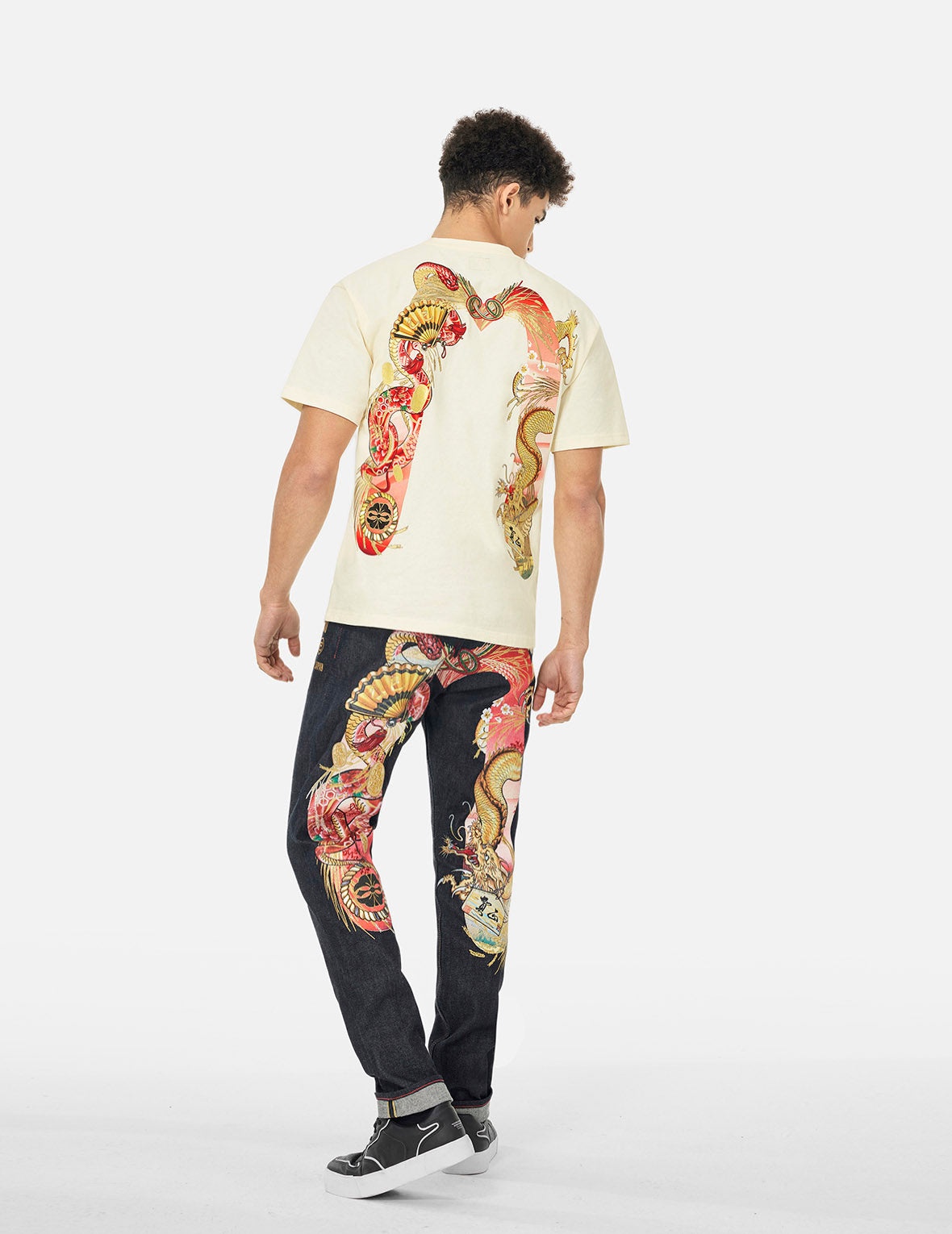 Soaring Snake Daicock Print Relax Fit T-shirt - 3