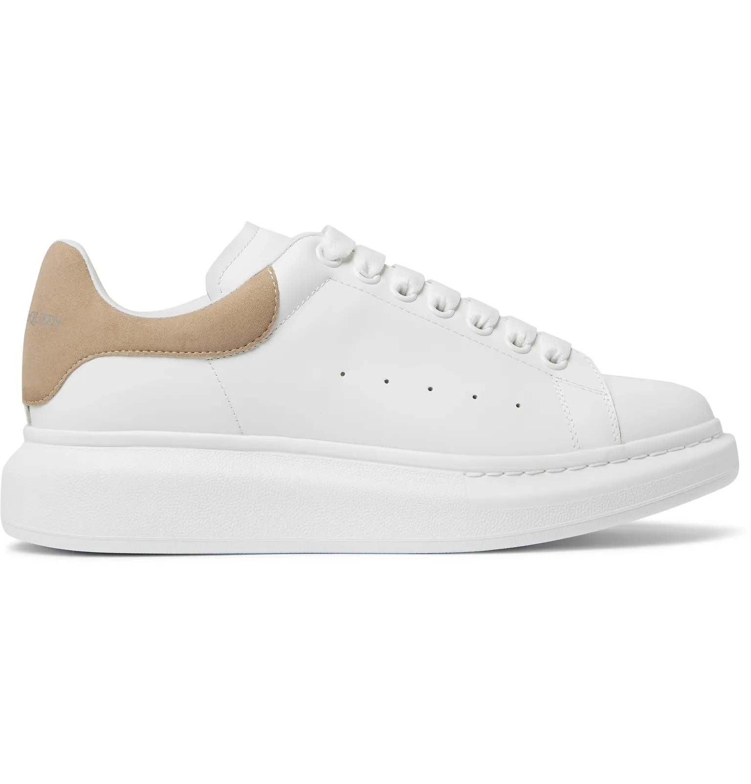 Exaggerated-Sole Leather Sneakers - 1