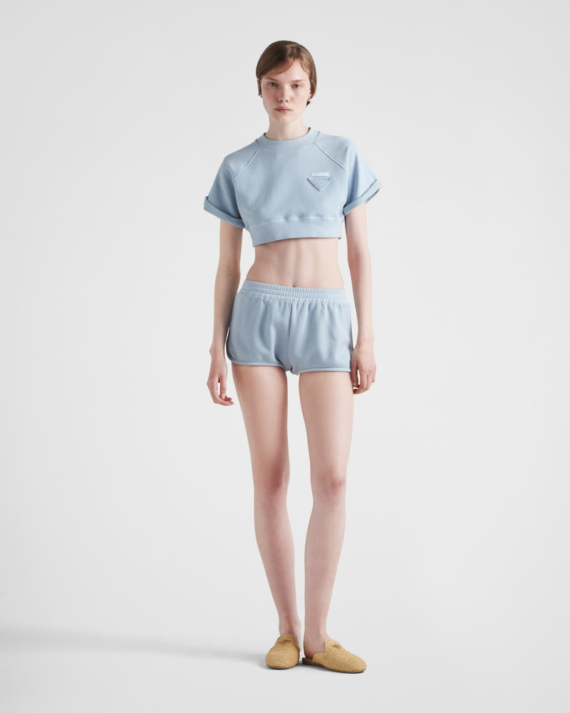 Prada Cotton fleece shorts outlook