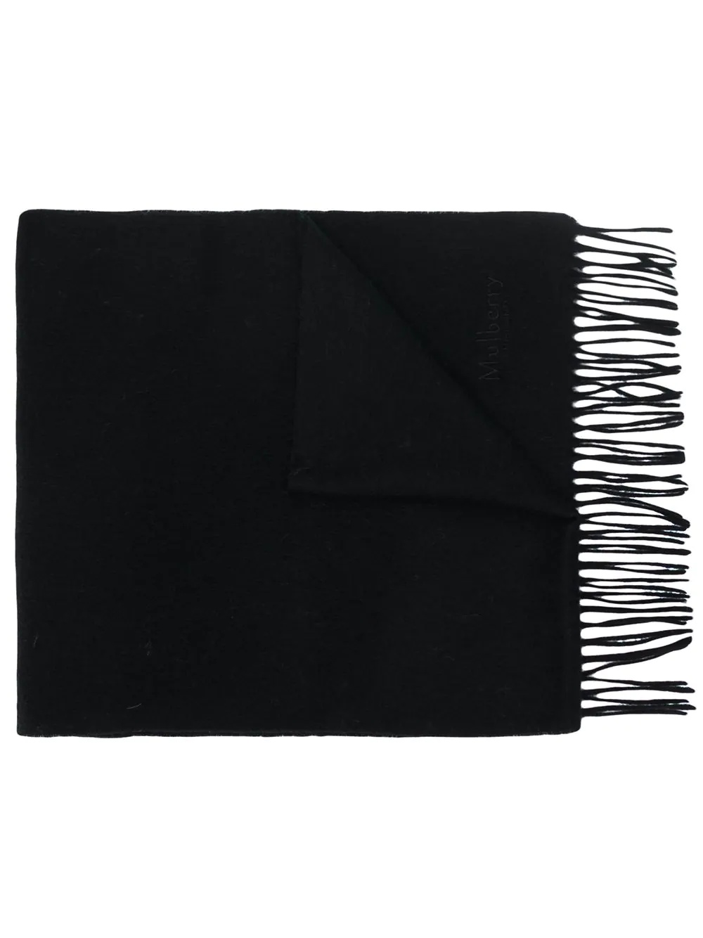 fringed cashmere scarf - 1