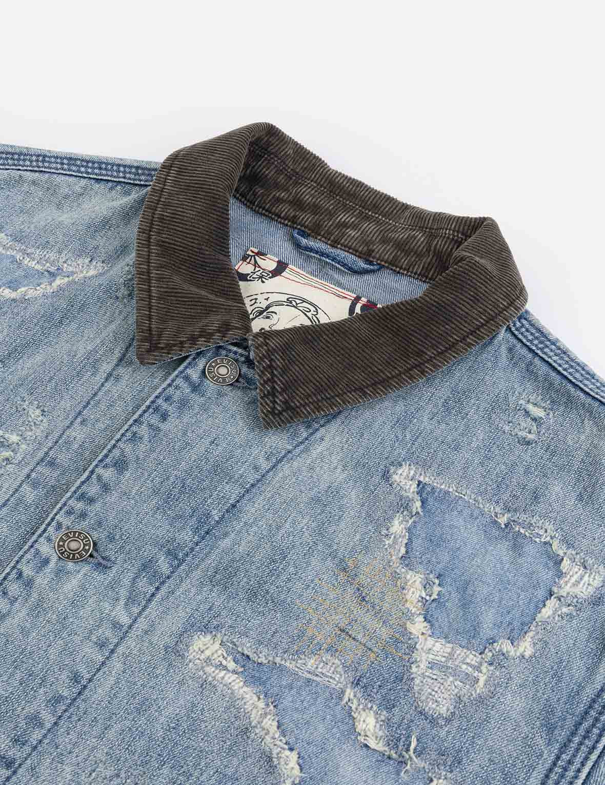 Distressed Fashion Fit Denim Jacket - 6