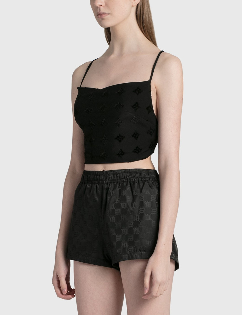 VELOUR MONOGRAM STRAPS TOP 2