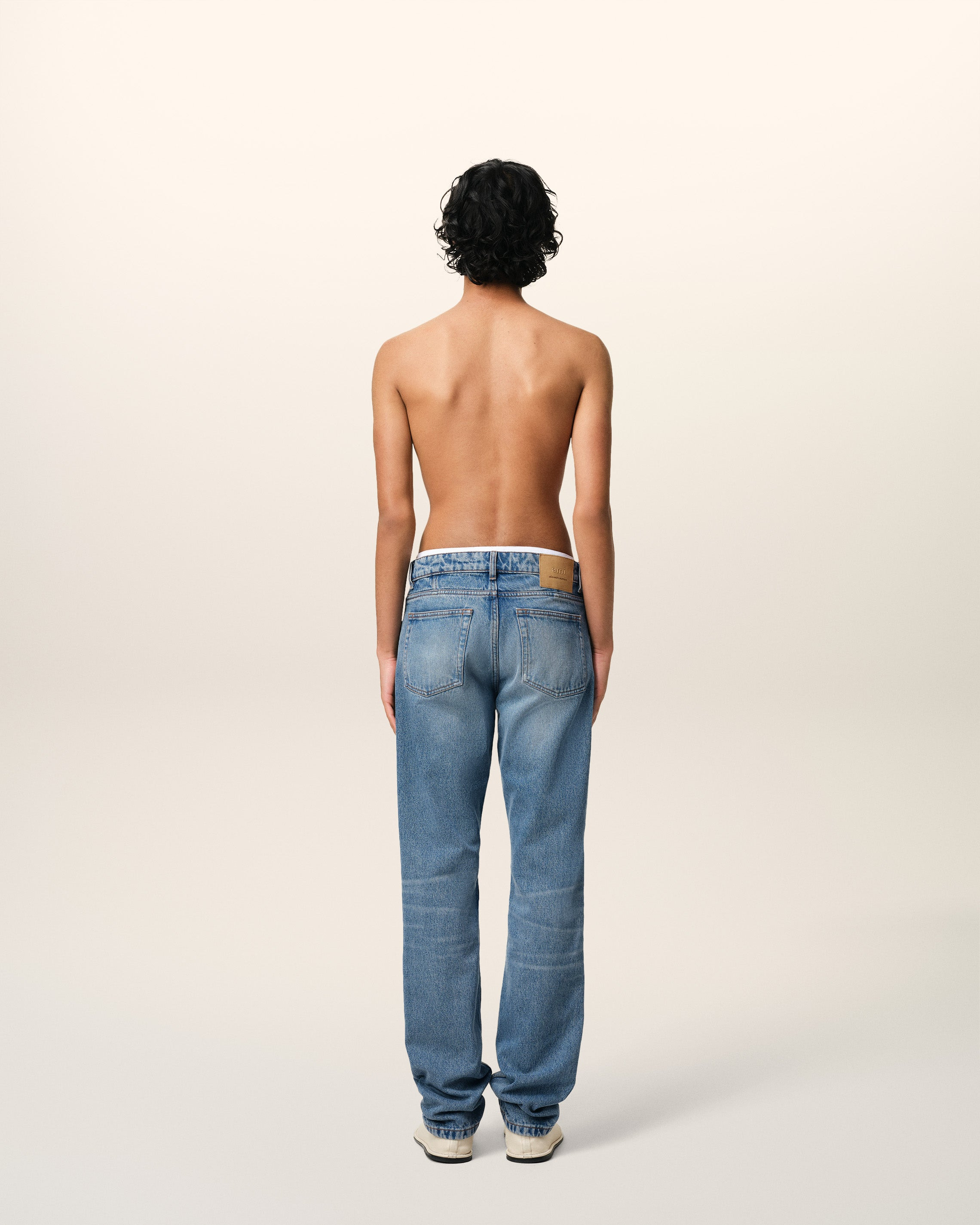 BLUE COTTON CLASSIC FIT JEANS - 10