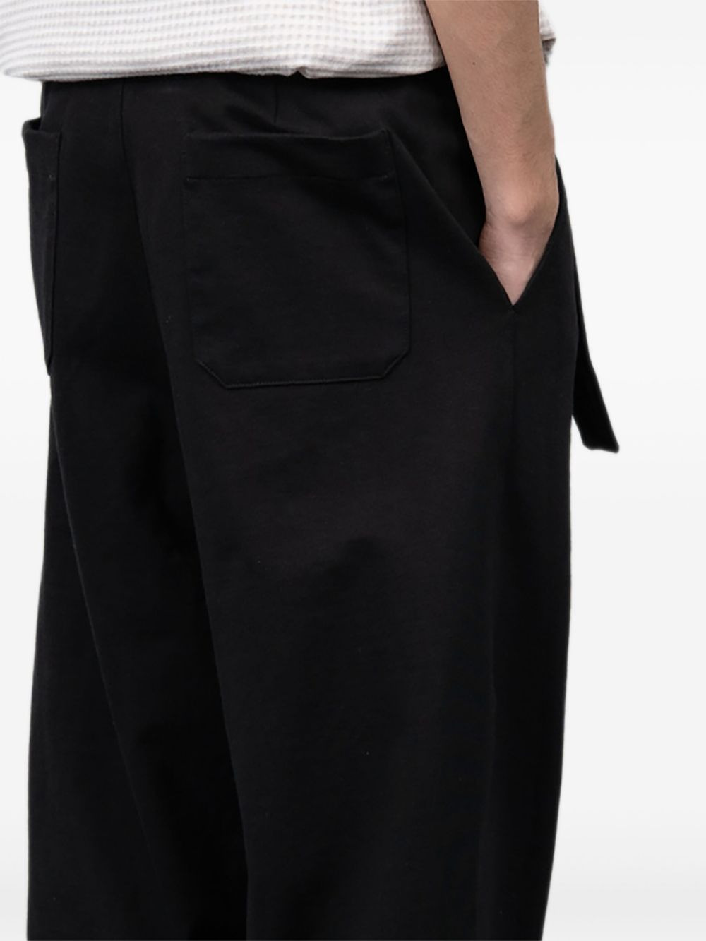 belted cotton trousers - 4