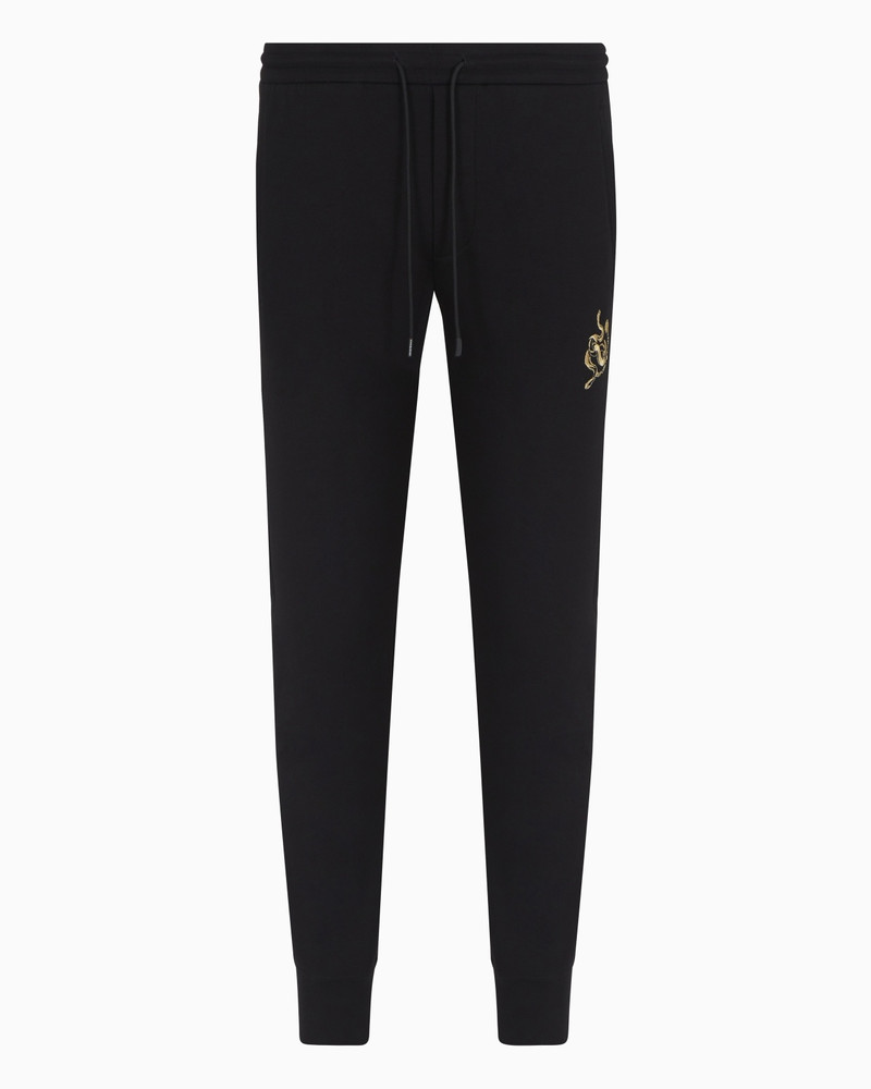 DOUBLE JERSEY JOGGERS WITH LUNAR NEW YEAR EMBROIDERY 1