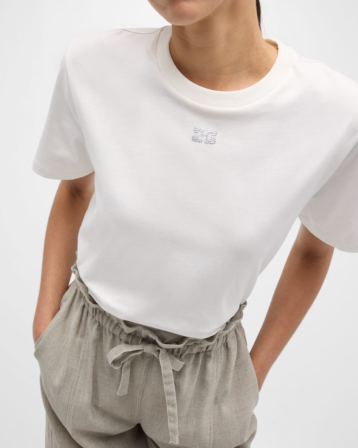 Rhinestone Relaxed T-Shirt - 7
