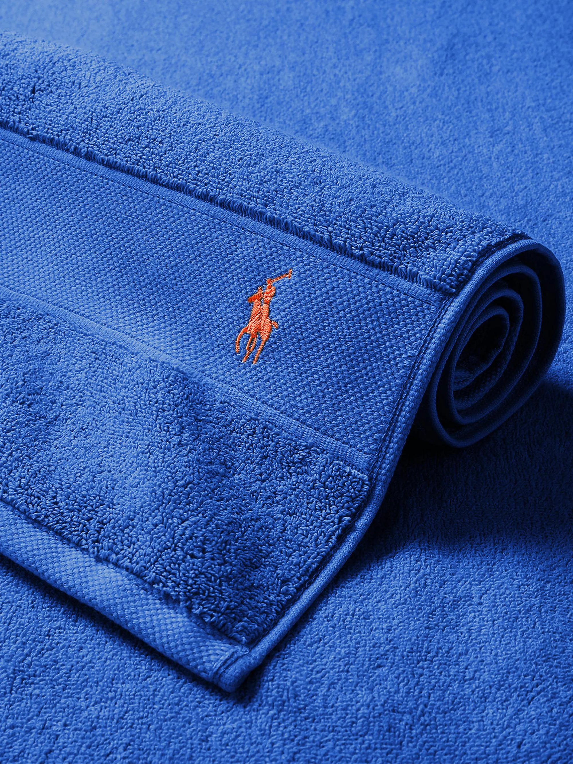 Polo Player Cotton Bath Mat - New Iris Blue - 1
