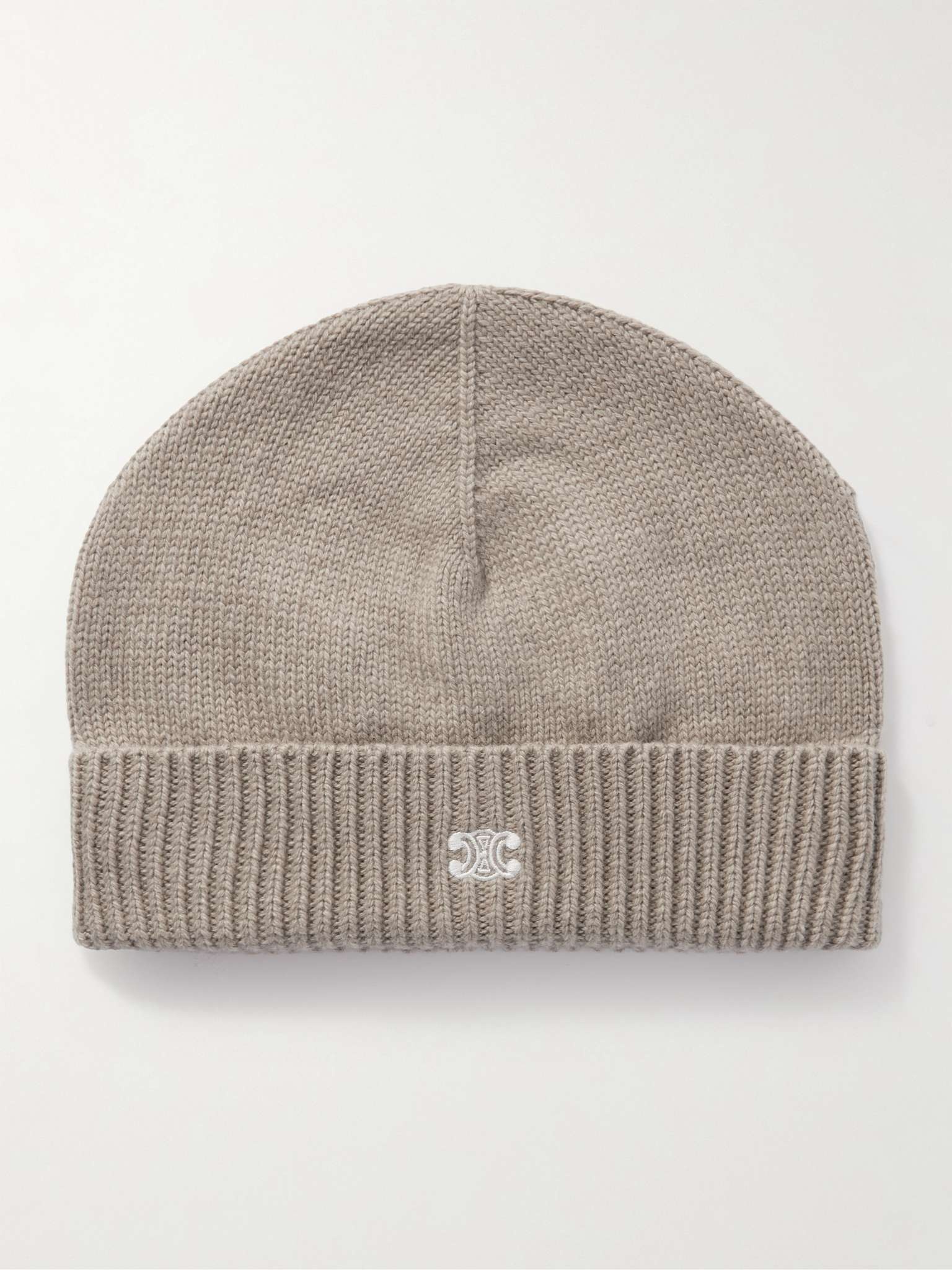 Logo-Embroidered Wool and Cashmere-Blend Beanie - 1