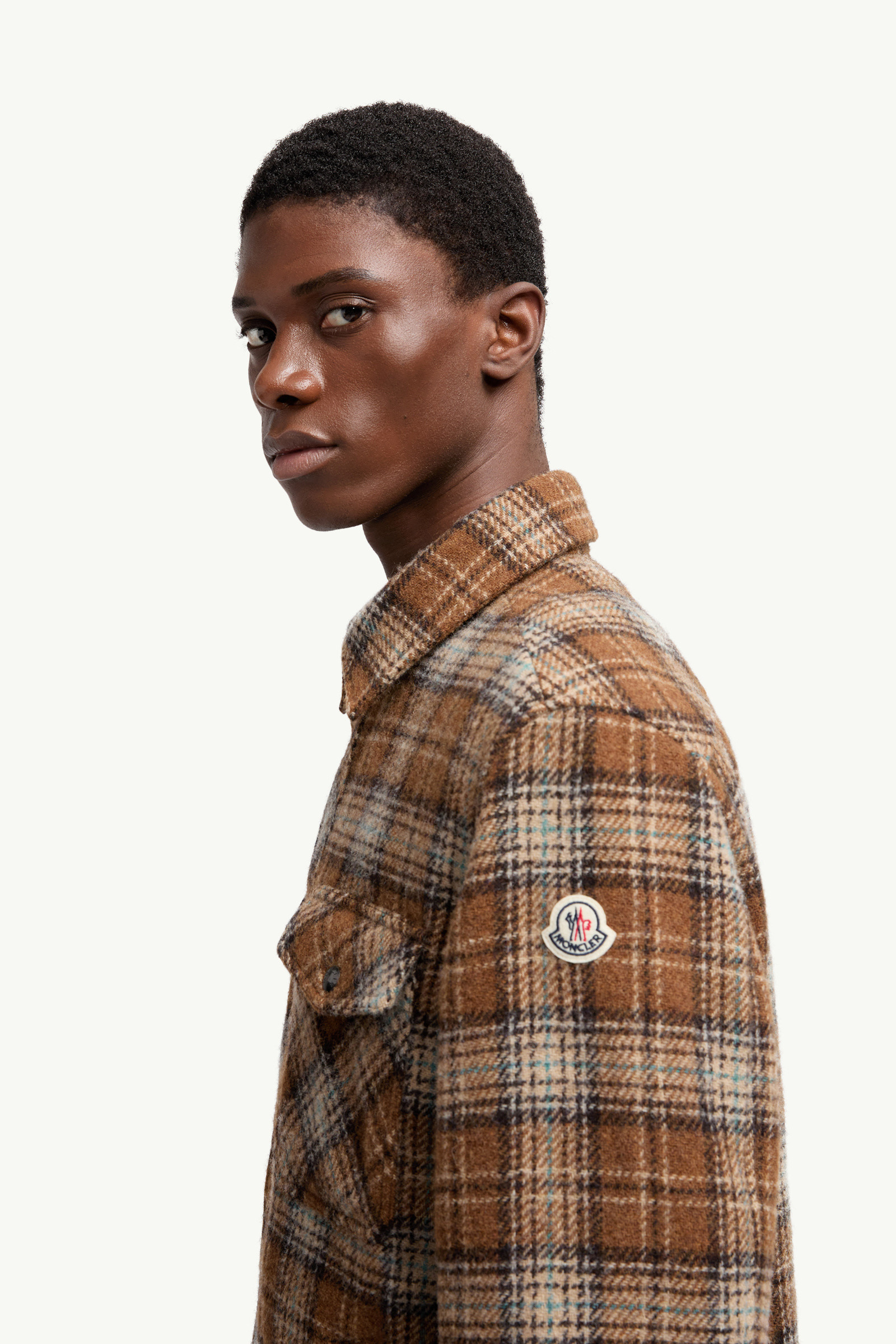 Checked Wool Shirt Jacket - 4
