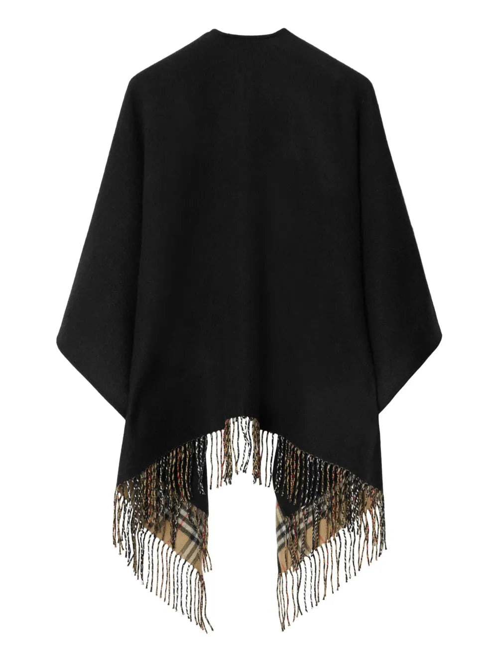 Poncho en laine noire - 8