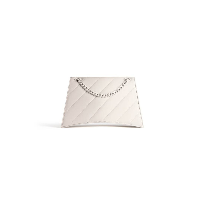 Women's Crush Medium Chain Bag Quilted  in Beige 4