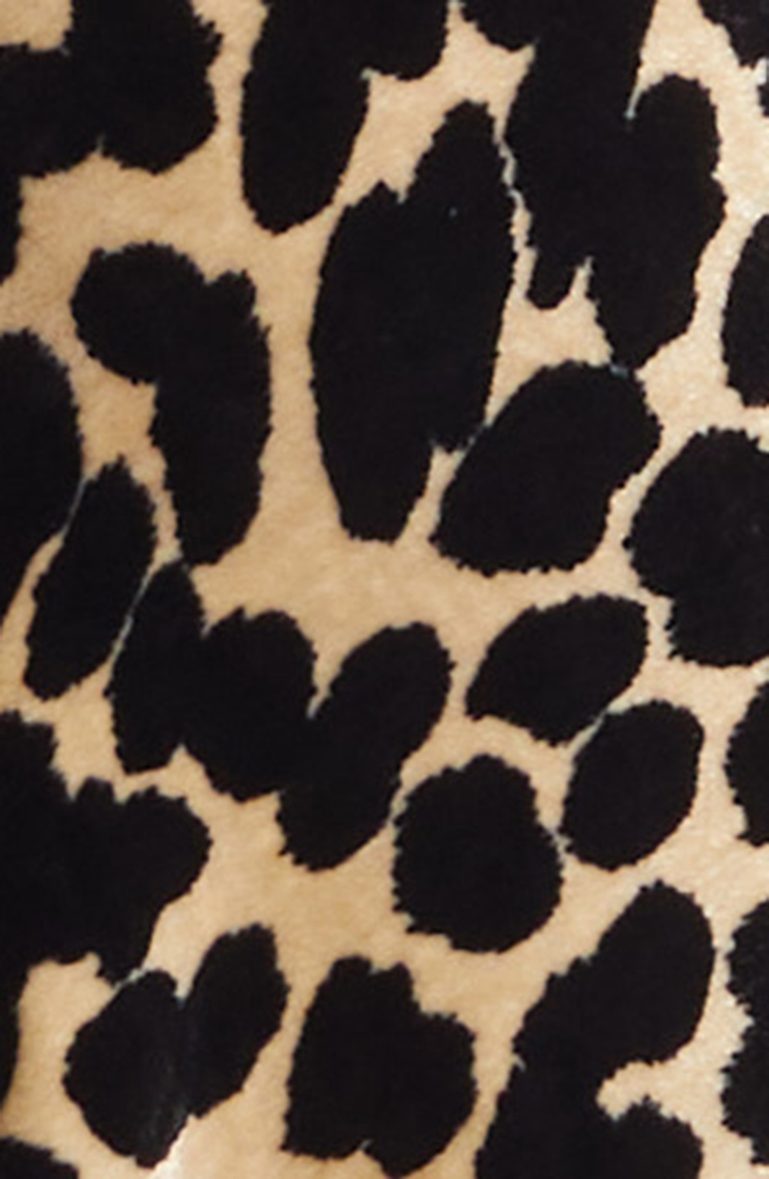 Balmain Leopard Print Cowl Neck Velvet Slip Dress in Gba Beige/Black at Nordstrom - 6