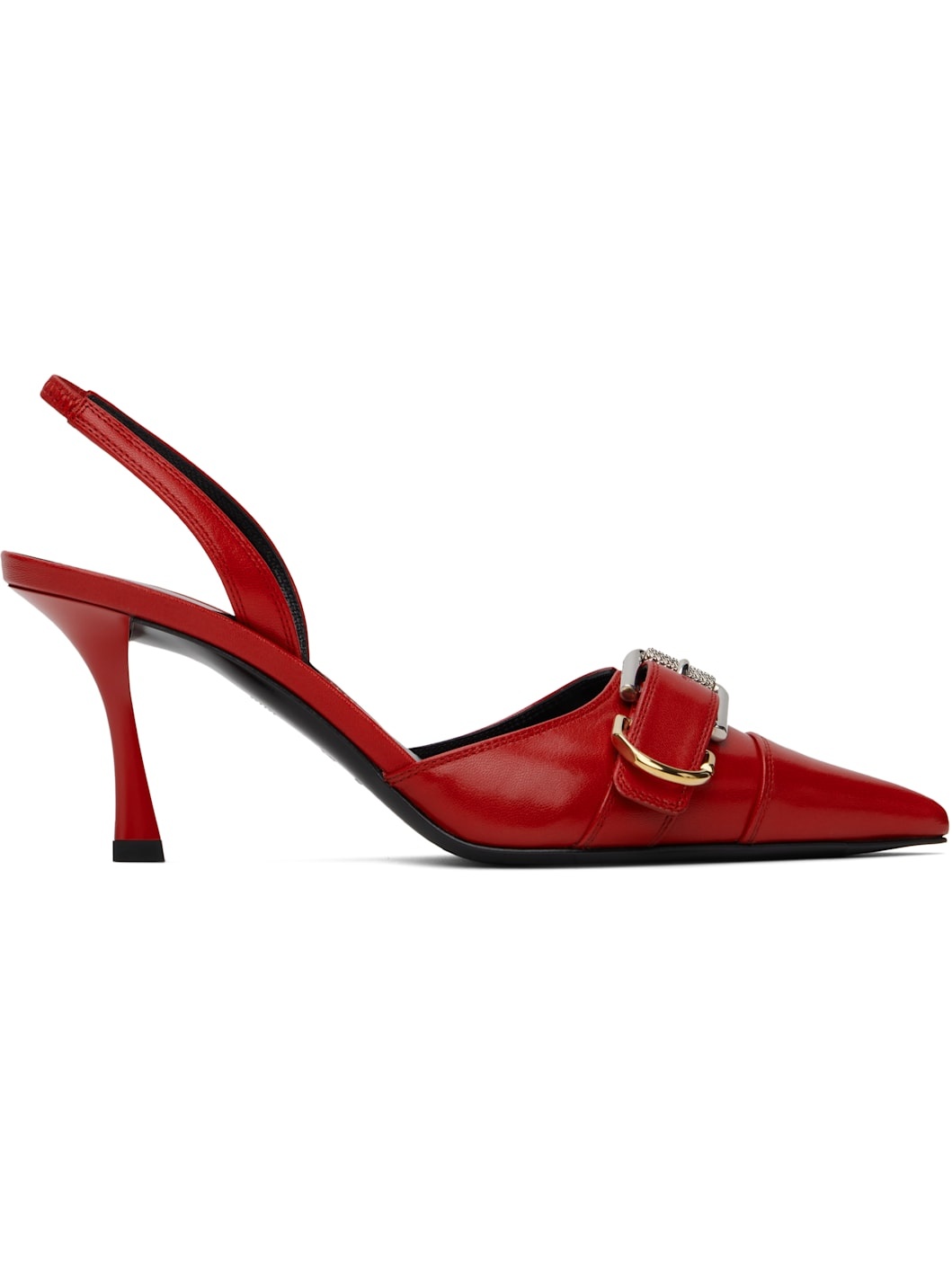Red Voyou Slingback Heels - 1