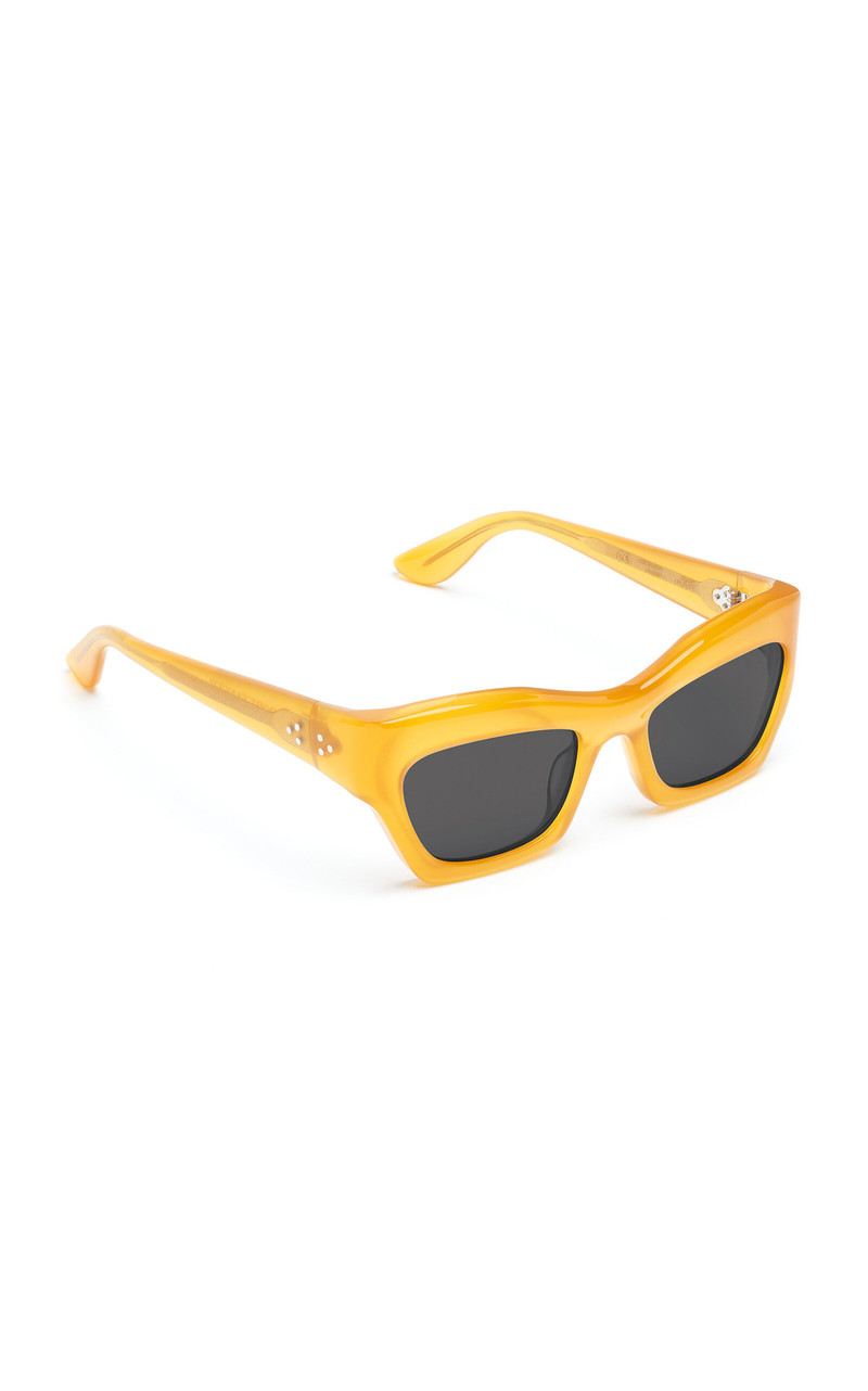 PORT TANGER Ayreen Cay-Eye Acetate Sunglasses yellow outlook