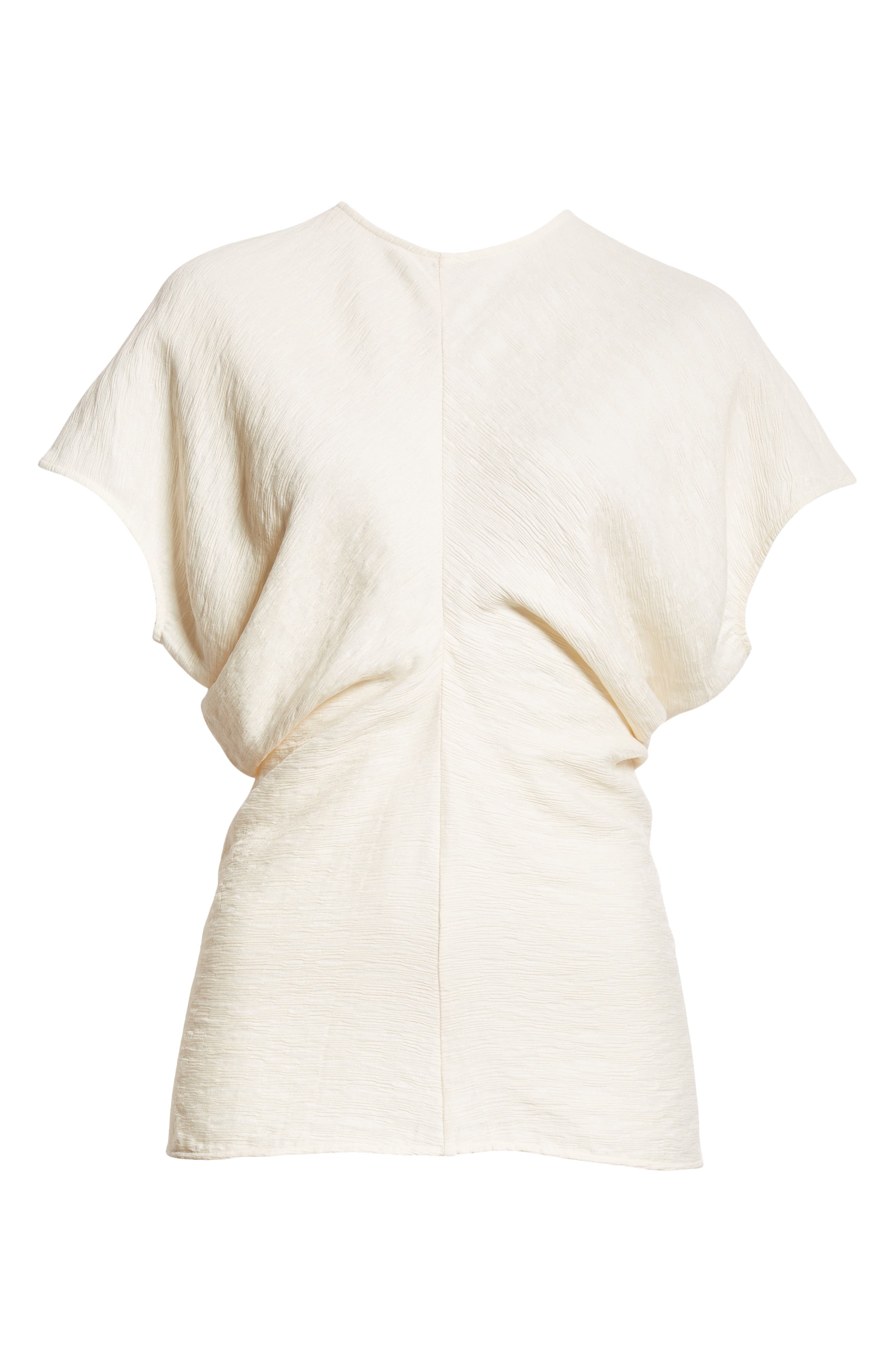 TOTEME Crinkle Texture Knit Top in Cream at Nordstrom - 6