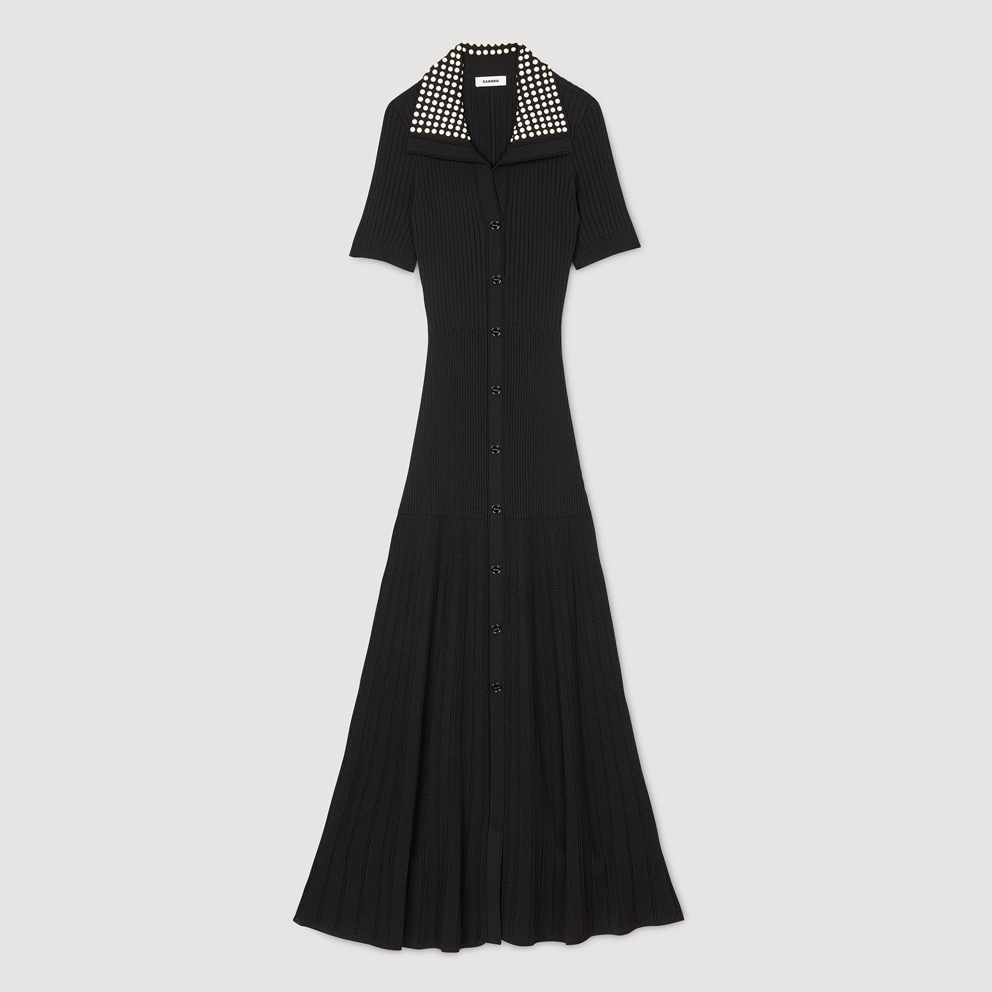 KNIT MAXI DRESS WITH STUDS - 6