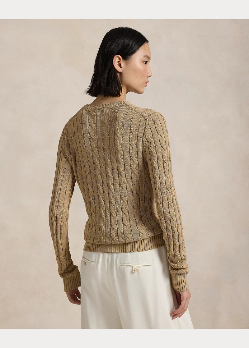 Cable-Knit Crewneck Sweater 4