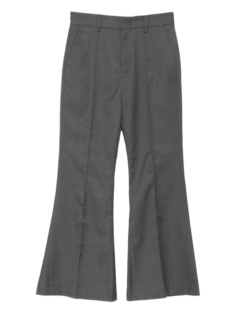crease flared trousers 1