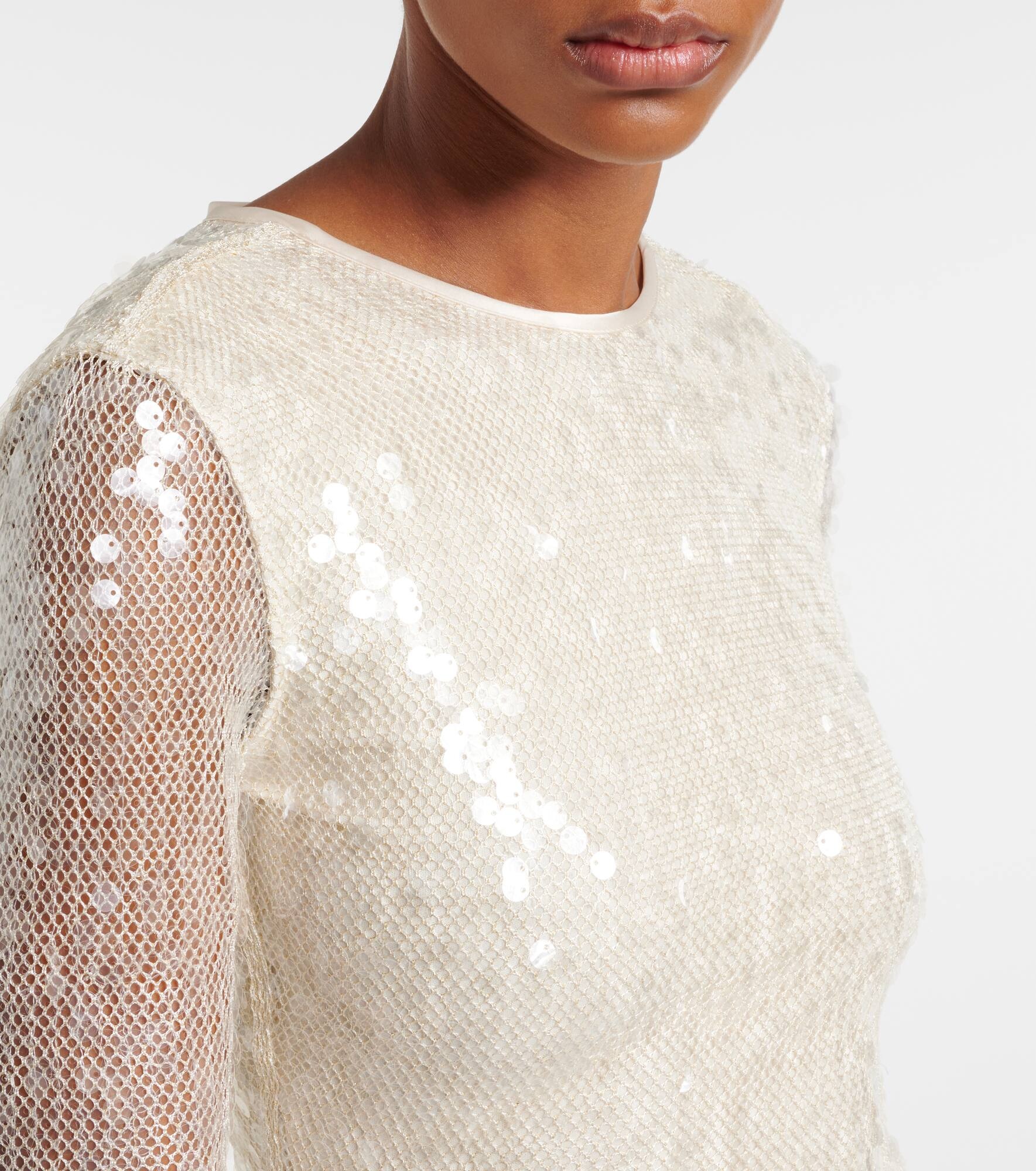 Sequined open-back gown - 4