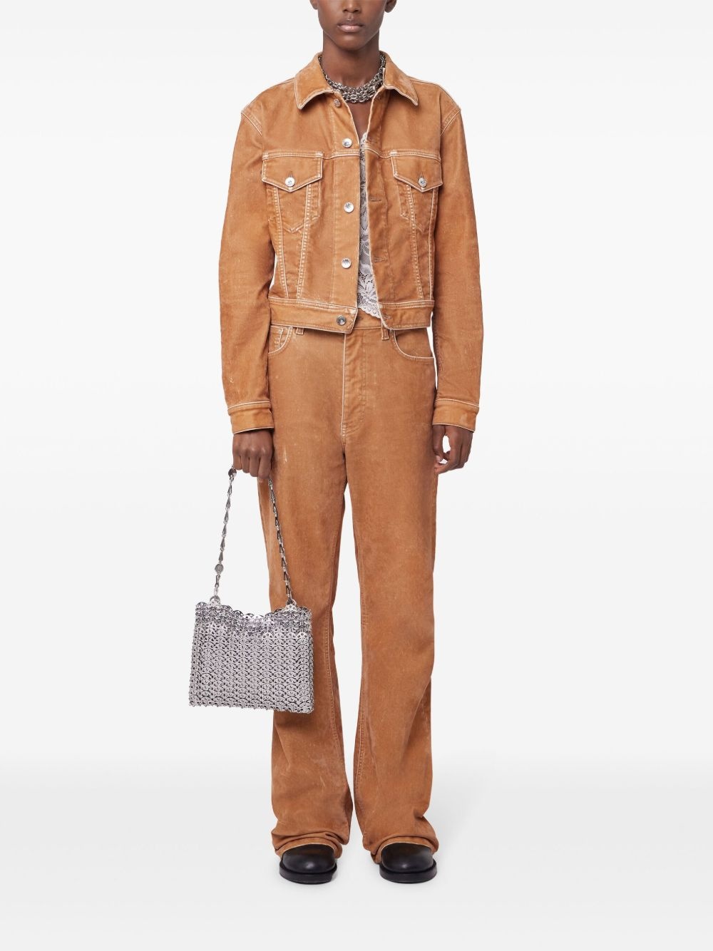 contrast-stitching jacket - 2