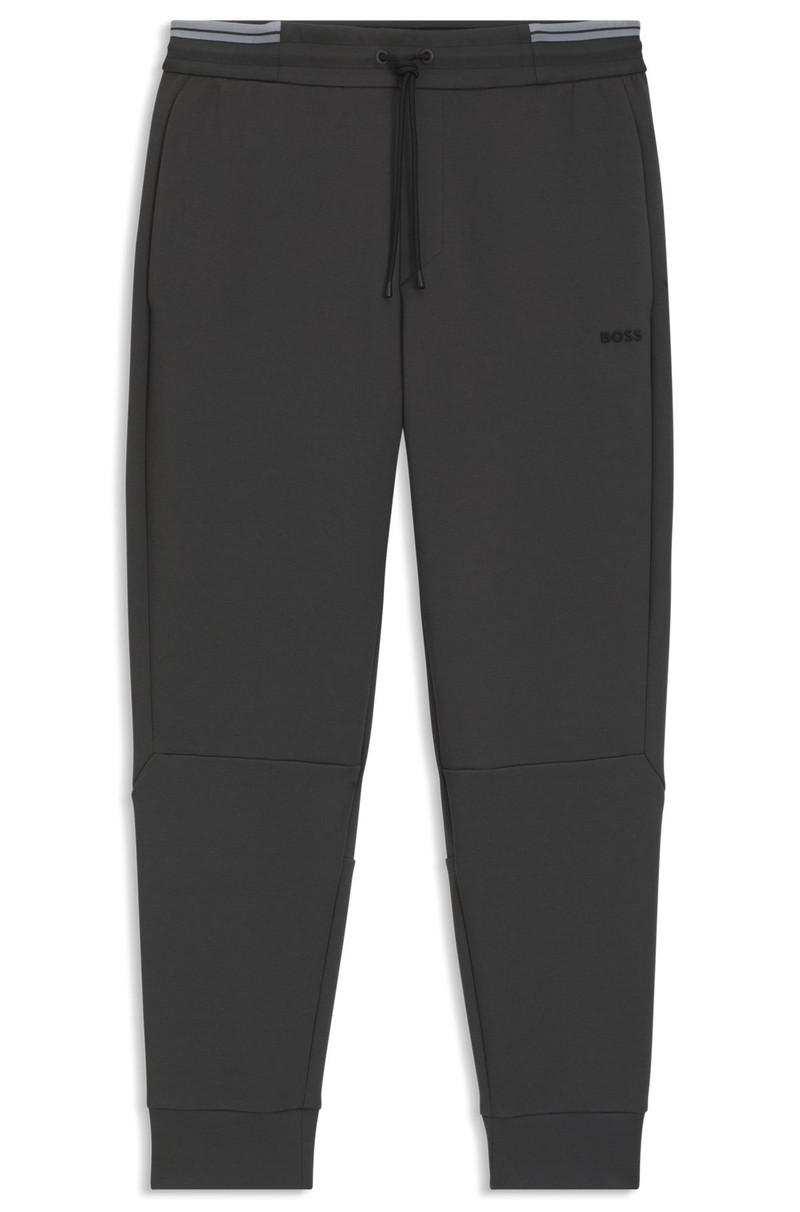 COTTON TRACKSUIT BOTTOMS WITH STRIPED TRIMS 1