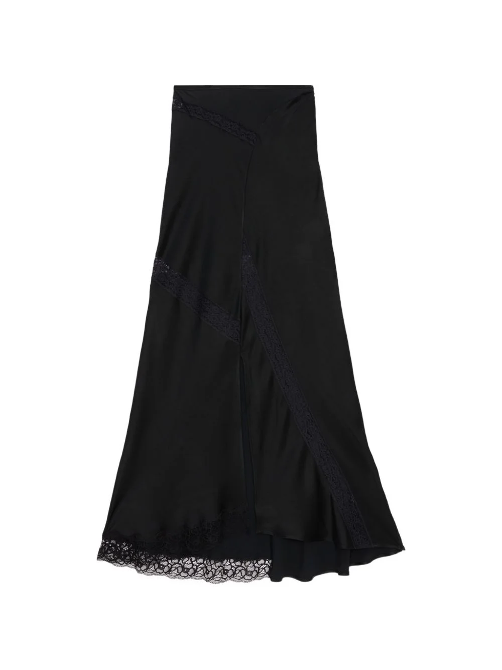 lace panel maxi skirt - 1