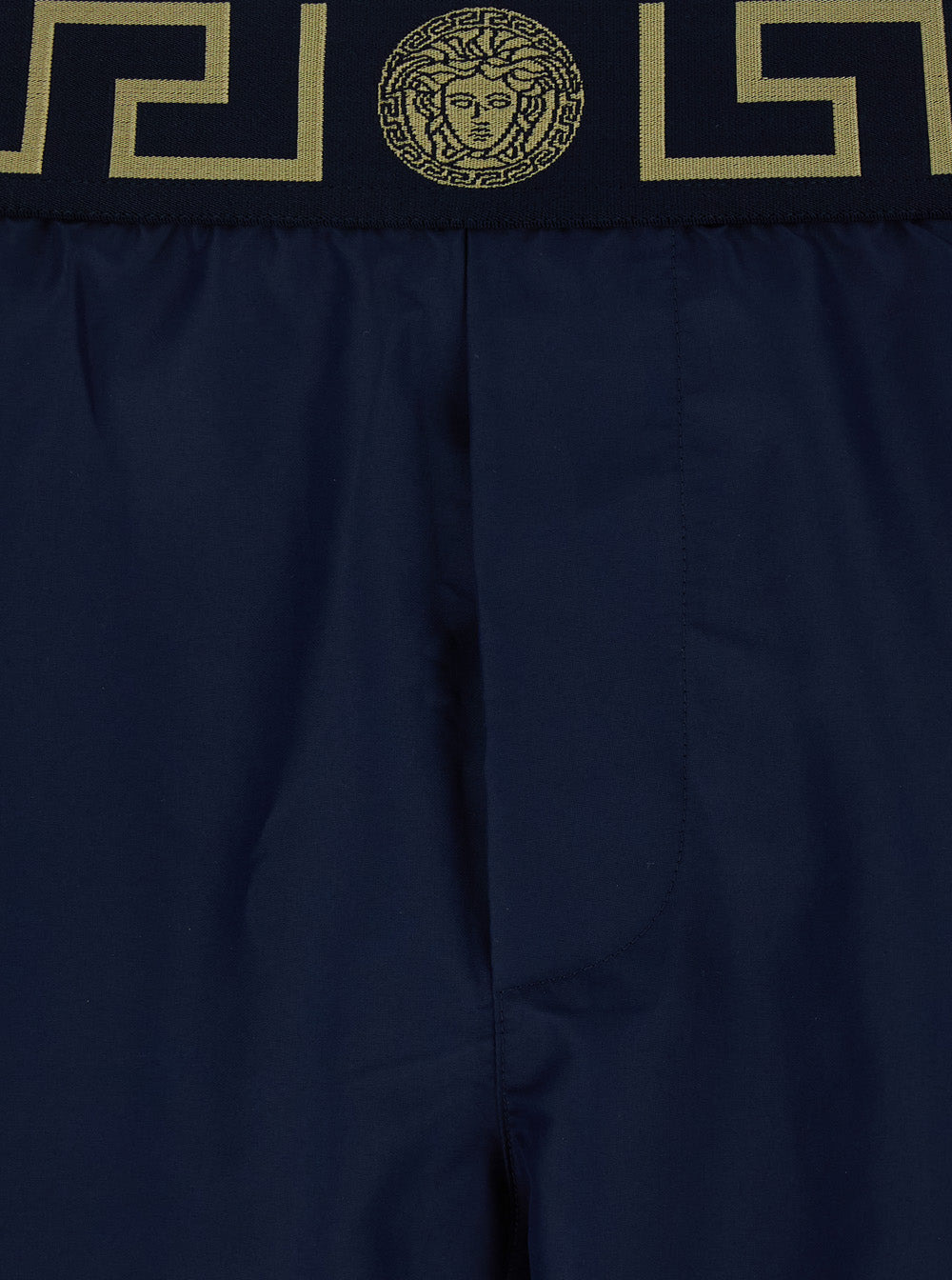 Versace Men Blue Swimsuit Shorts With Greca Detail In Tech Fabric Man - 3