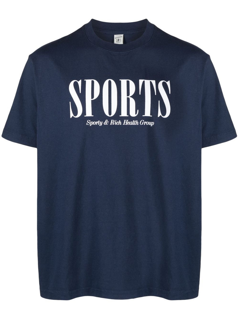 text-print cotton T-shirt 1