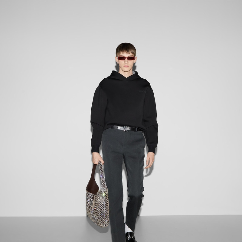 Viscose jersey hooded sweatshirt 6