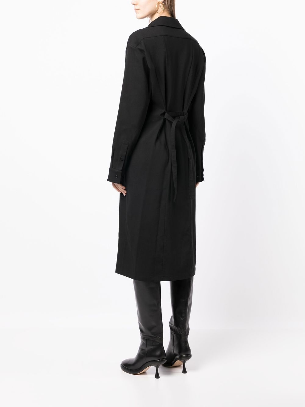 long-sleeve shirt dress - 4