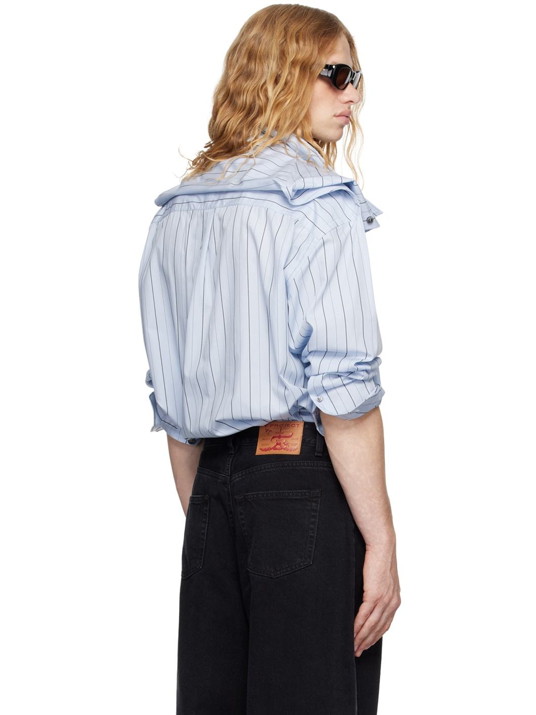 Blue Stripe Chain Shirt - 3