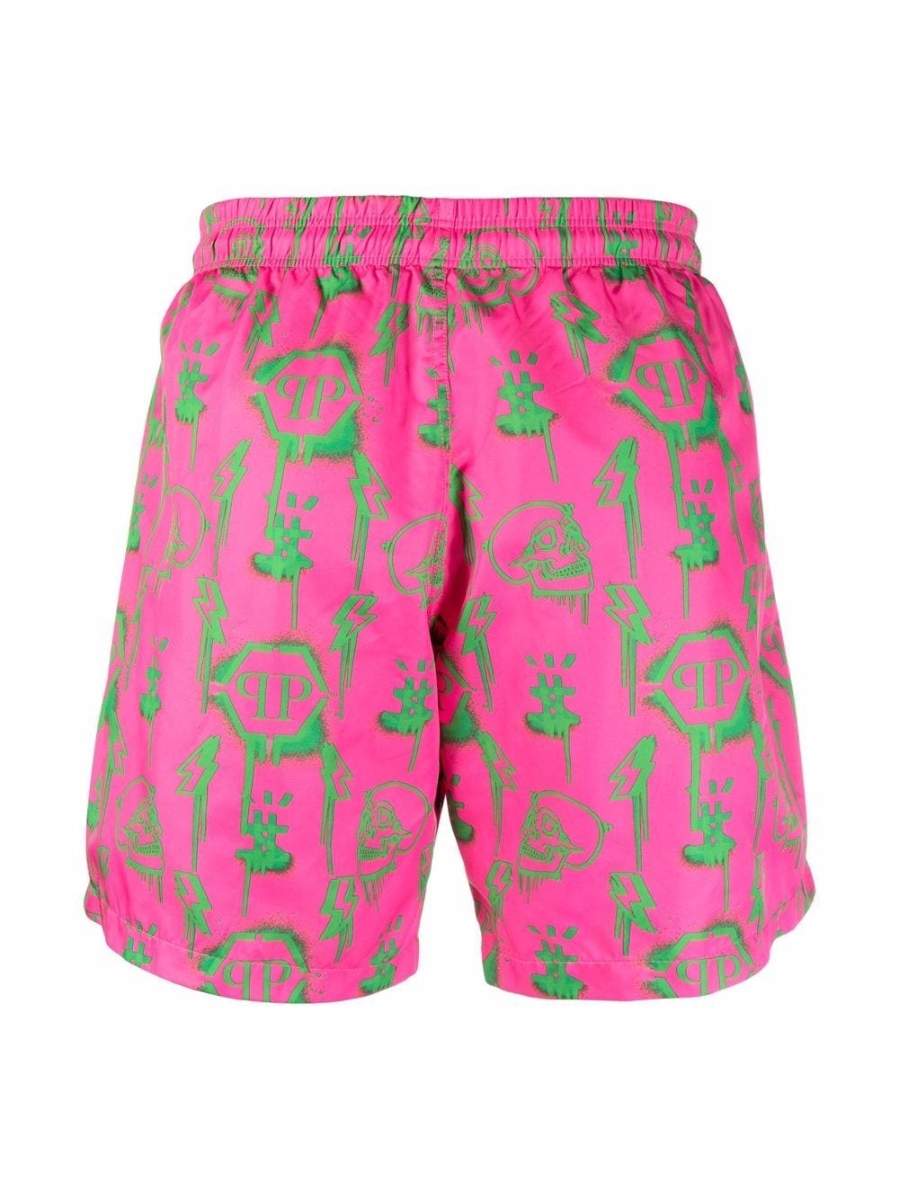 monogram-print swimming trunks - 2