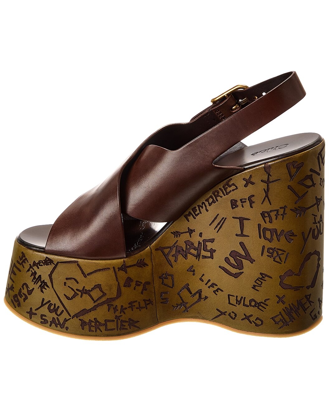 Chloé Maxime Leather Wedge Sandal - 2