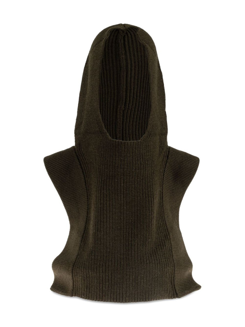 hooded ribbed wool scarf 1