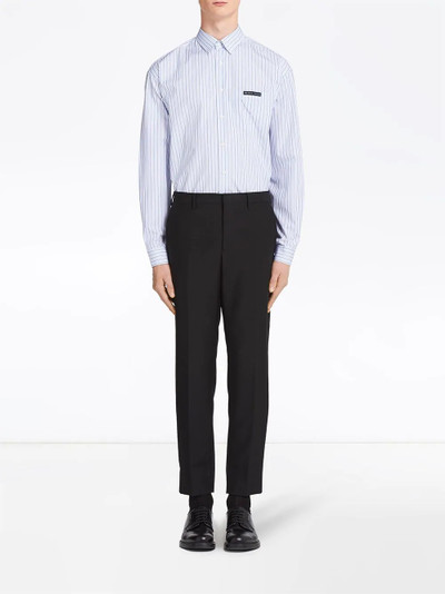 Prada striped cotton shirt outlook