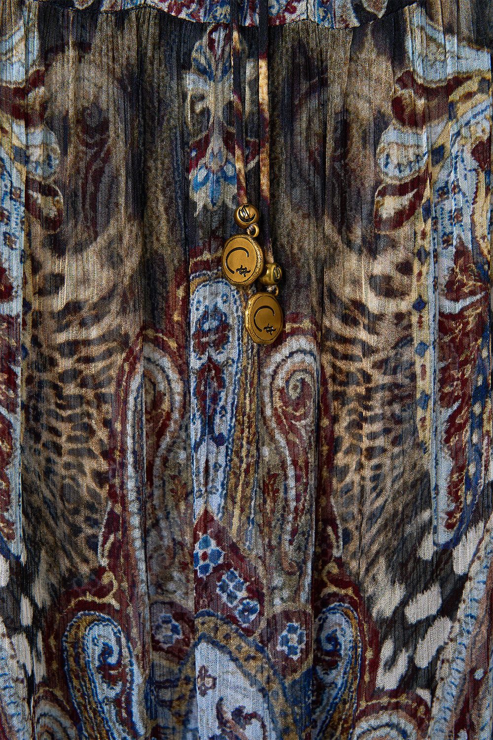 LONG GATHERED PANEL DRESS - 3