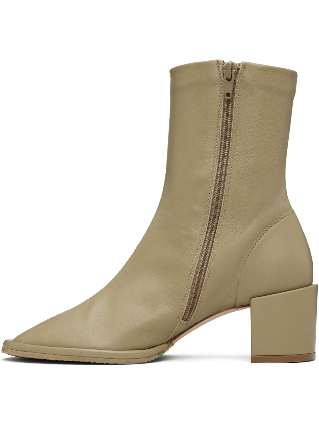 Beige Josiah Lamb Nappa Leather Boots - 3